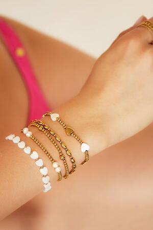 Love hearts bracelet - Beach collection Gold Stainless Steel h5 Picture2
